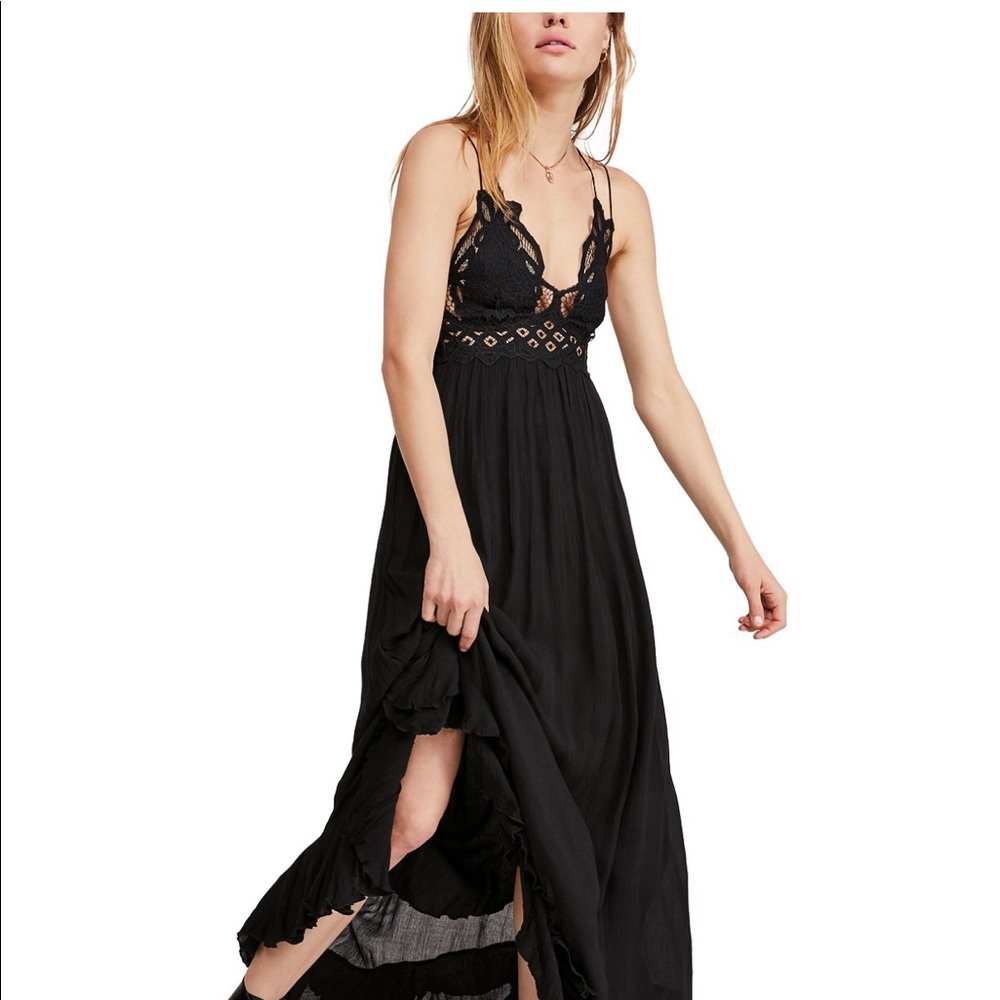 Free People Adellla Lace Maxi Dress sz XS